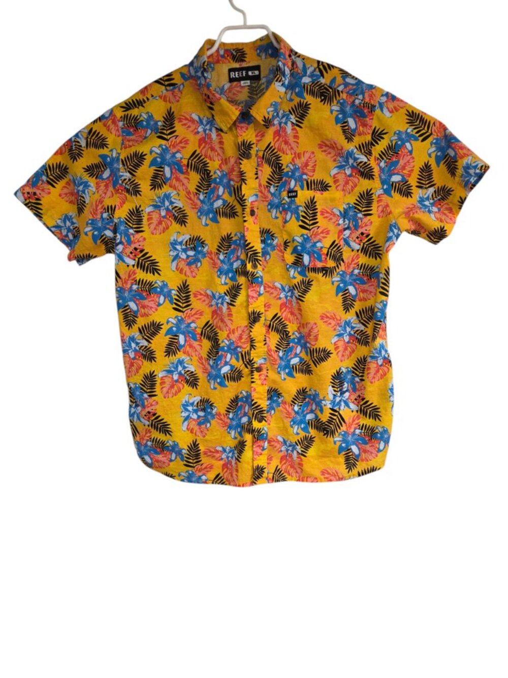 Reef men's XL Hawaiian Short Sleeve Button Up Shirt Unisex